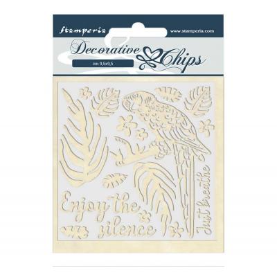 Stamperia Decorative Chips - Parrot